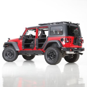 Jeep Gladiator JT Door Replacements - Rear - Go Rhino - Trailline Tube Doors - Black textured powder coat - `20-`21 Jeep Gladiator JT Door Replacements - Rear - Go Rhino - Trailline Tube Doors - Black textured powder coat - `20-`21
